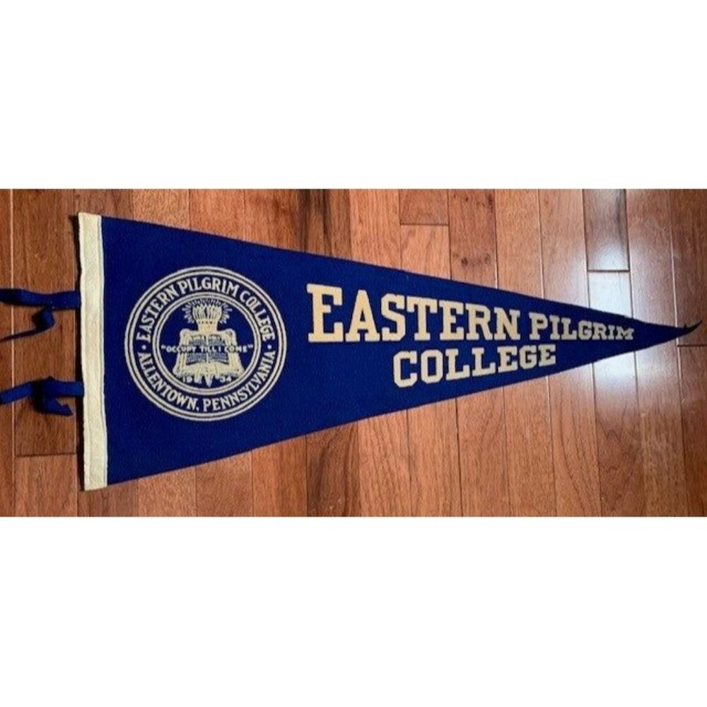 Vintage Eastern Pilgrim College Pennant 28 inches
